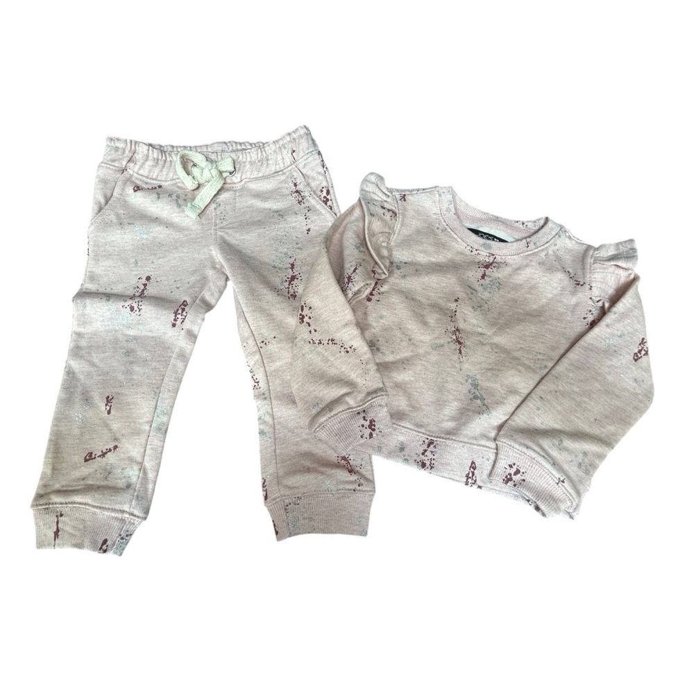 Joe's Jeans Kids Pajama Set in Light Pink with Subtle Accents